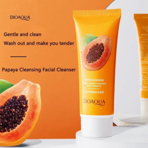 BIOAQUA Papaya Moisturizing Shrink Pore Face Wash Foam Facial Cleanser 100g