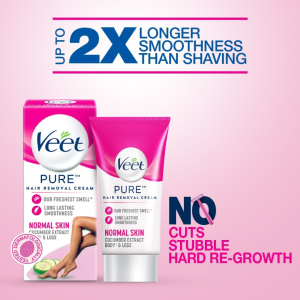 Veet Pure Hair Removal Cream Normal Skin With Cucumber Extract 25g